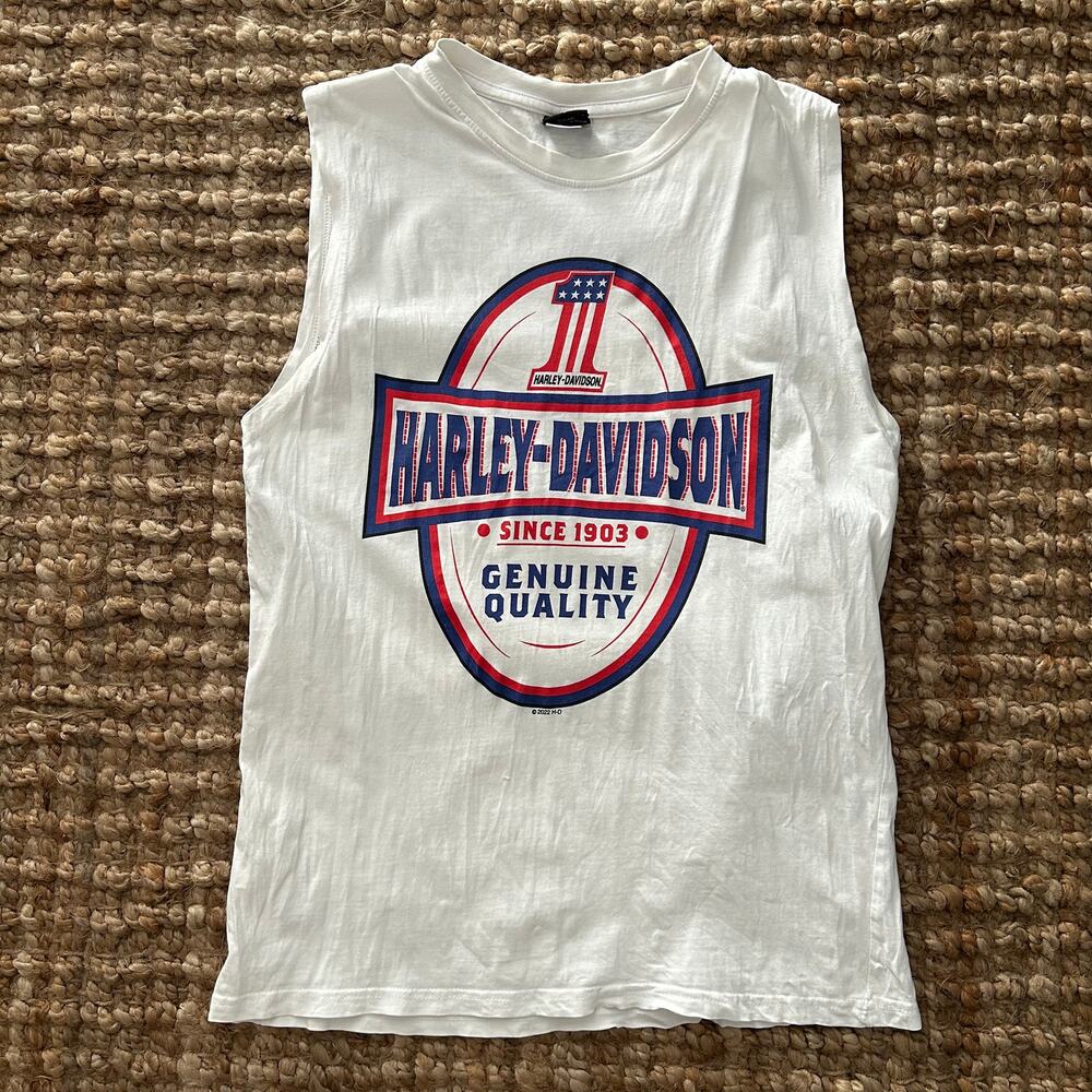Harley-Davidson Fort Lauderdale Tank Top Men’s Small White Alligator Alley